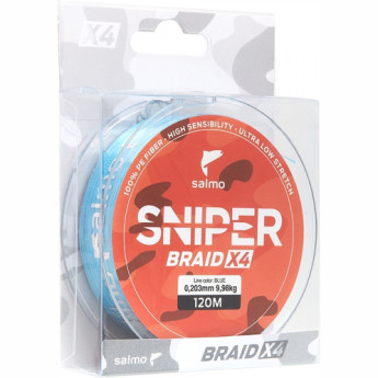 Леска плетёная SALMO Sniper Braid Blue 091/020